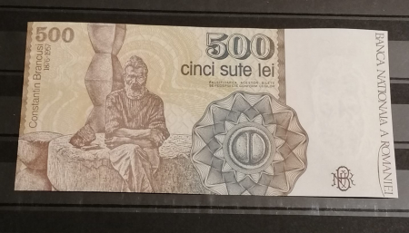 Romania, 500 Lei Ianuarie 1991, Constantin Brancusi, necirculata [3]