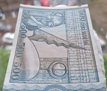 Romania, 500 lei 1992 seria C.0010/242257, filigran fata, Aunc [2]