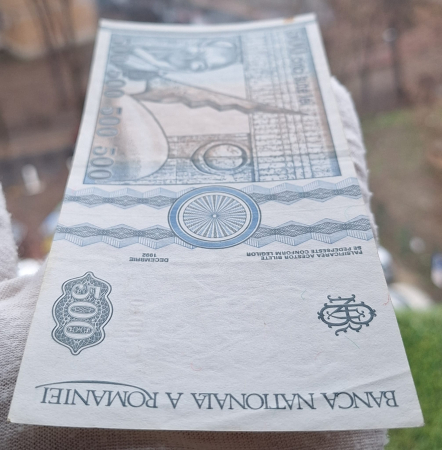 Romania, 500 lei 1992 seria C.0010/242257, filigran fata, Aunc [3]