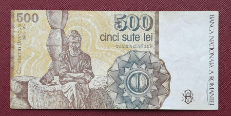 Romania, 500 Lei Aprilie 1991, seria G.0018/431237, stare buna [1]