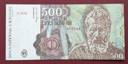 Bancnote Romania - Romania, 500 Lei Aprilie 1991, seria G.0019/877906, stare buna