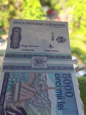 Romania, 5000 lei 1993, seria E.0026/560760, necirculata [6]