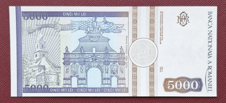 Romania, 5000 lei 1993, seria C.0017/1895643, necirculata [1]