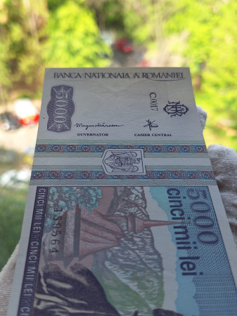 Romania, 5000 lei 1993, seria C.0017/1895643, necirculata [6]