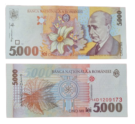 Bancnote - Romania 5000 lei 1998, filigran BNR mare, necirculata