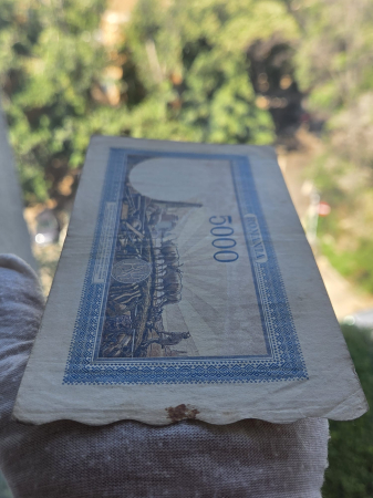 Romania, 5000 lei 15 Decembrie 1944, seria E/3 0859737, circulata [4]
