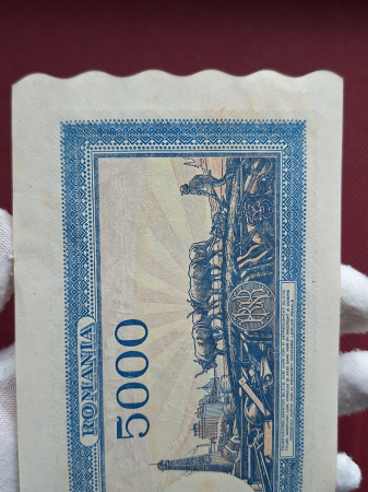Romania, 5000 lei 21 August 1945, seria I/6 0388917, stare buna [6]