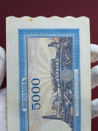 Romania, 5000 lei 2 Mai 1944, seria W/1 0708062, stare buna [6]