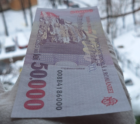 Romania, 50000 lei 1996, seria 008B4186000, aproape necirculata [3]