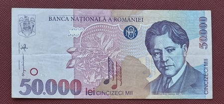 Bancnote Romania - Romania, 50000 lei 1996, seria 001D1675334, circulata