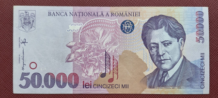 Bancnote Romania - Romania, 50000 lei 1996, seria 001C2023540, aproape necirculata