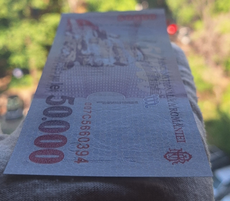 Romania, 50000 lei 2000, seria 007C5660394, UNC [6]