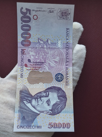 Romania, 50000 lei 2000, seria 007C5660394, UNC [3]