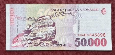 Romania, 50000 lei 2000, seria 004D1645898, stare buna [1]