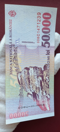Romania, 50000 lei 2000, seria 008C1471239, UNC- [4]