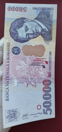 Romania, 50000 lei 2000, seria 008C1471239, UNC- [3]