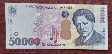 Romania, 50000 lei 2000, seria 008C1471239, UNC- [0]
