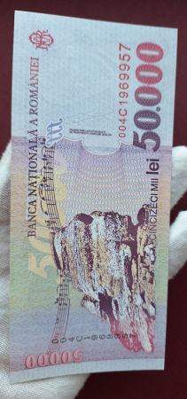 Romania, 50000 lei 2000, seria 004C1969957, UNC [4]
