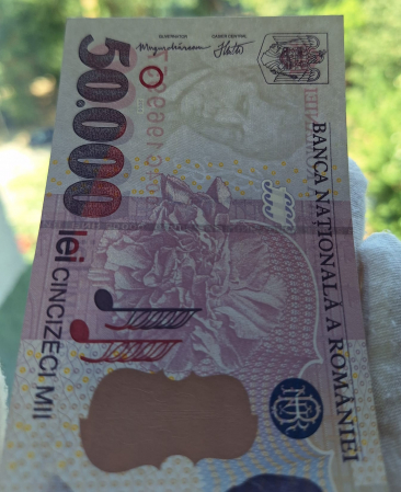 Romania, 50000 lei 2000, seria 004C1969957, UNC [8]