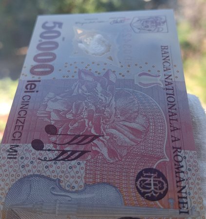 Romania, 50000 lei 2001 George Enescu, seria 015D0342574, UNC [4]