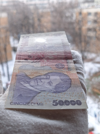 Romania, 50000 lei 2001 George Enescu, seria 022B3296867, circulata [3]