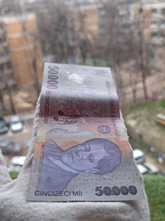 Romania, 50000 lei 2001 George Enescu, seria 036A7036521, circulata [5]