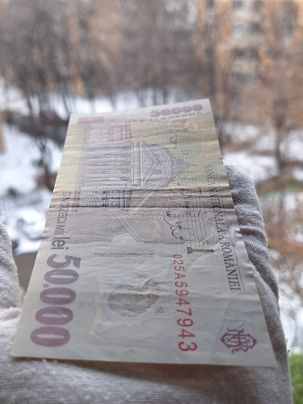 Romania, 50000 lei 2001 George Enescu, seria 025A5947943, circulata [4]