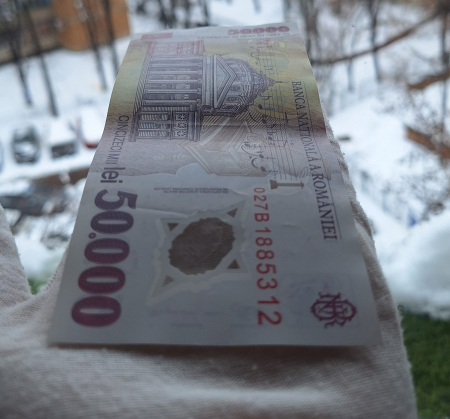 Romania, 50000 lei 2001 George Enescu, seria 027B1885312, stare buna [3]