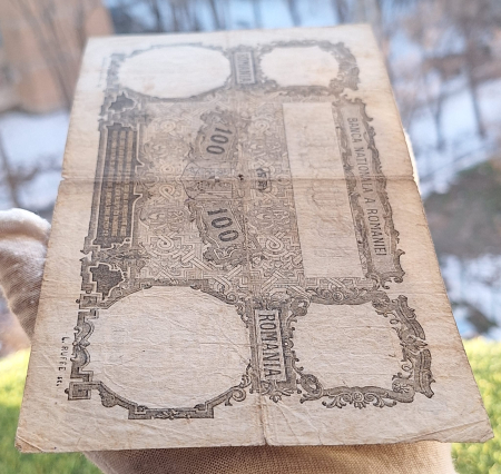 Romania bancnota 100 lei, 31 Martie 1931, circulata [4]