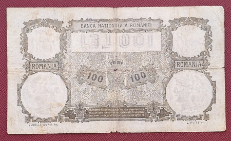 Romania bancnota 100 lei, 31 Martie 1931, circulata [1]