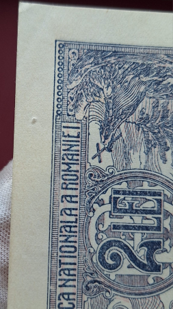 Romania bancnota 2 lei 1915 , seria S.1763/0638, circulata [8]