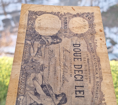 Romania bancnota 20 lei, 19 Septembrie 1929, circulata [5]