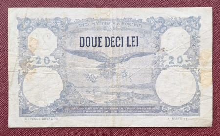 Romania bancnota 20 lei 1920, circulata, rara [1]