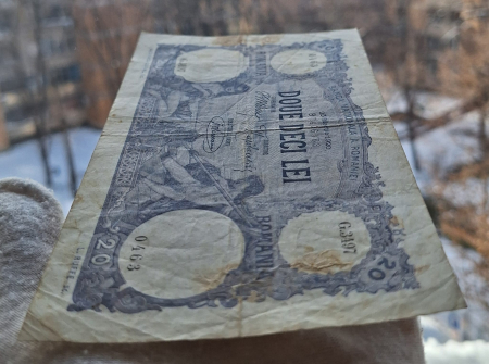 Romania bancnota 20 lei 1920, circulata, rara [5]