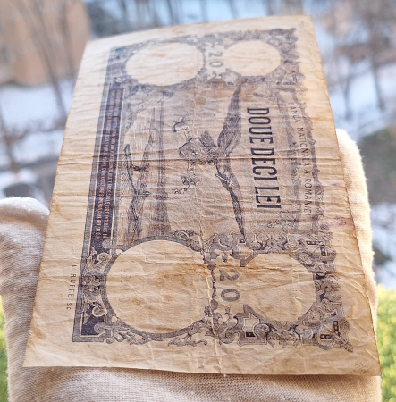 Romania bancnota 20 lei, 31 Ianuarie 1929, circulata [4]