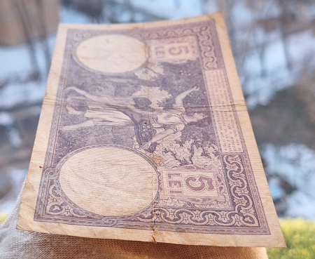 Romania bancnota 5 lei 1916, circulata [4]