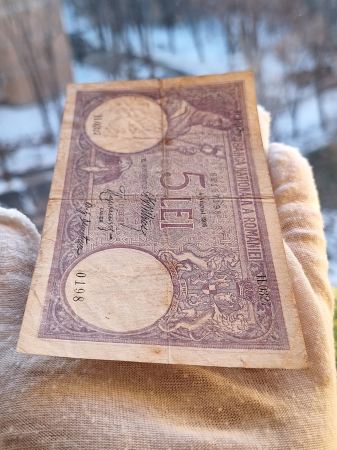 Romania bancnota 5 lei 1916, circulata [7]