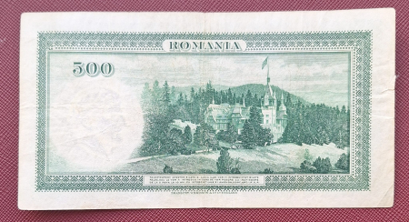 Romania, bancnota 500 lei 1934, Regele Carol II, circulata [1]