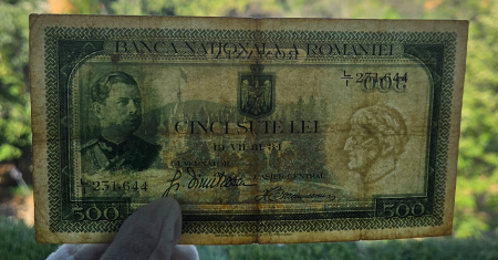 Romania, bancnota 500 lei 1934, Regele Carol II, circulata [2]