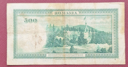 Romania, bancnota 500 lei 1934, Regele Carol II, circulata [1]
