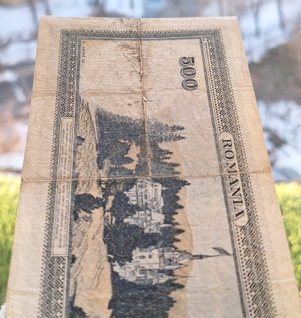 Romania, bancnota 500 lei 1936, Regele Carol II, circulata [3]