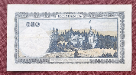 Romania, bancnota 500 lei 1936, Regele Carol II, circulata, stare buna [1]