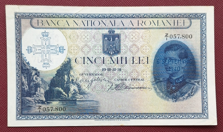 Romania bancnota 5000 lei 1931, seria Z/1 057,800, circulata [0]