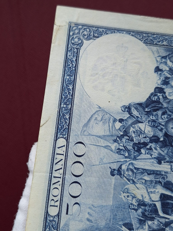 Romania bancnota 5000 lei 1931, seria Z/1 057,800, circulata [9]