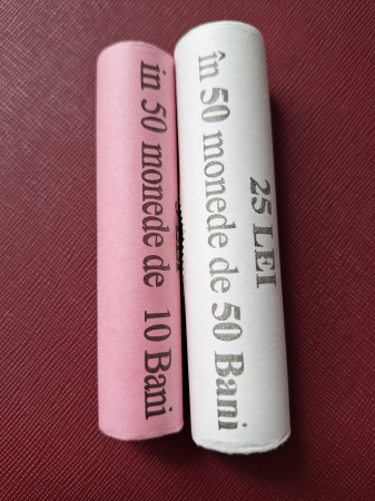 Monede Romania - Romania, Fisic monede 10 bani + 50 bani 2024