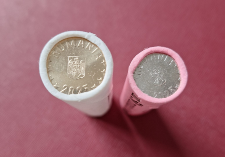 Romania, Fisic monede 10 bani + 50 bani 2025 [2]