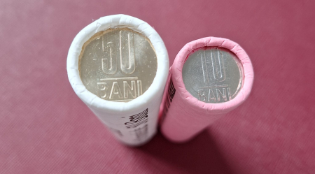 Romania, Fisic monede 10 bani + 50 bani 2025 [1]