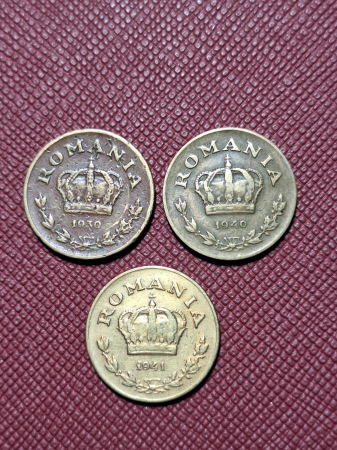 Monede Romania - Romania, lot 3 monede x 1 leu 1939-1941, Coroana Regala