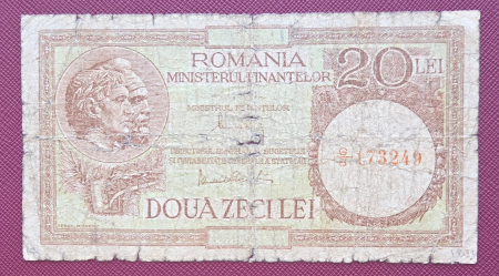 Bancnote Romania - Romania, Ministerul Finantelor, 20 lei 1947-1950, circulata