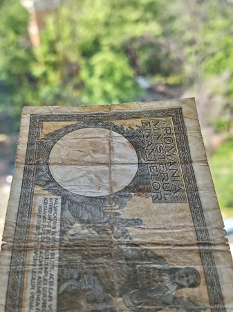 Romania, Ministerul Finantelor, 20 lei 1947-1950, semnaturile lui Alexandrini si Panait Gheorghiu, circulata [5]